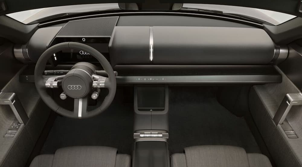 Black dash in a Audi Concept C.